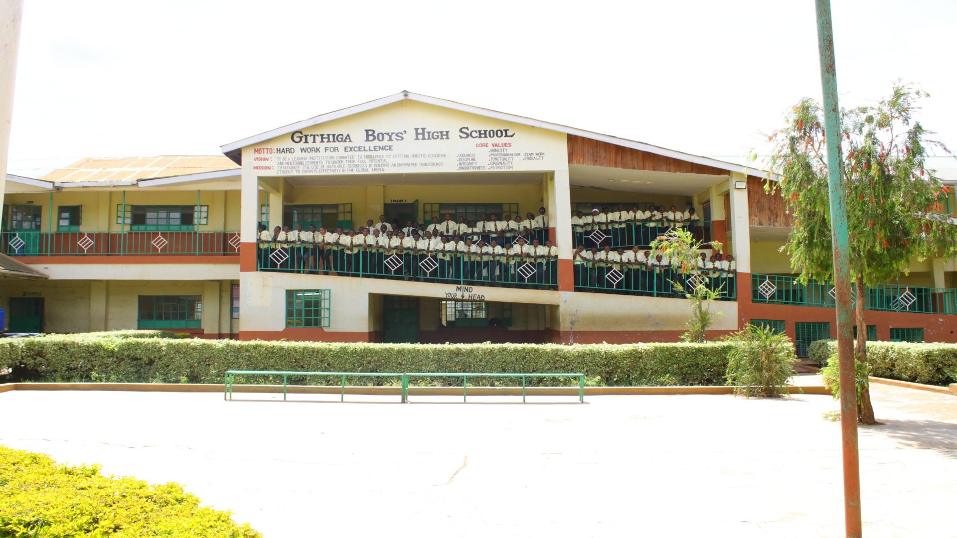 Panoramic view of Githiga High School campus
