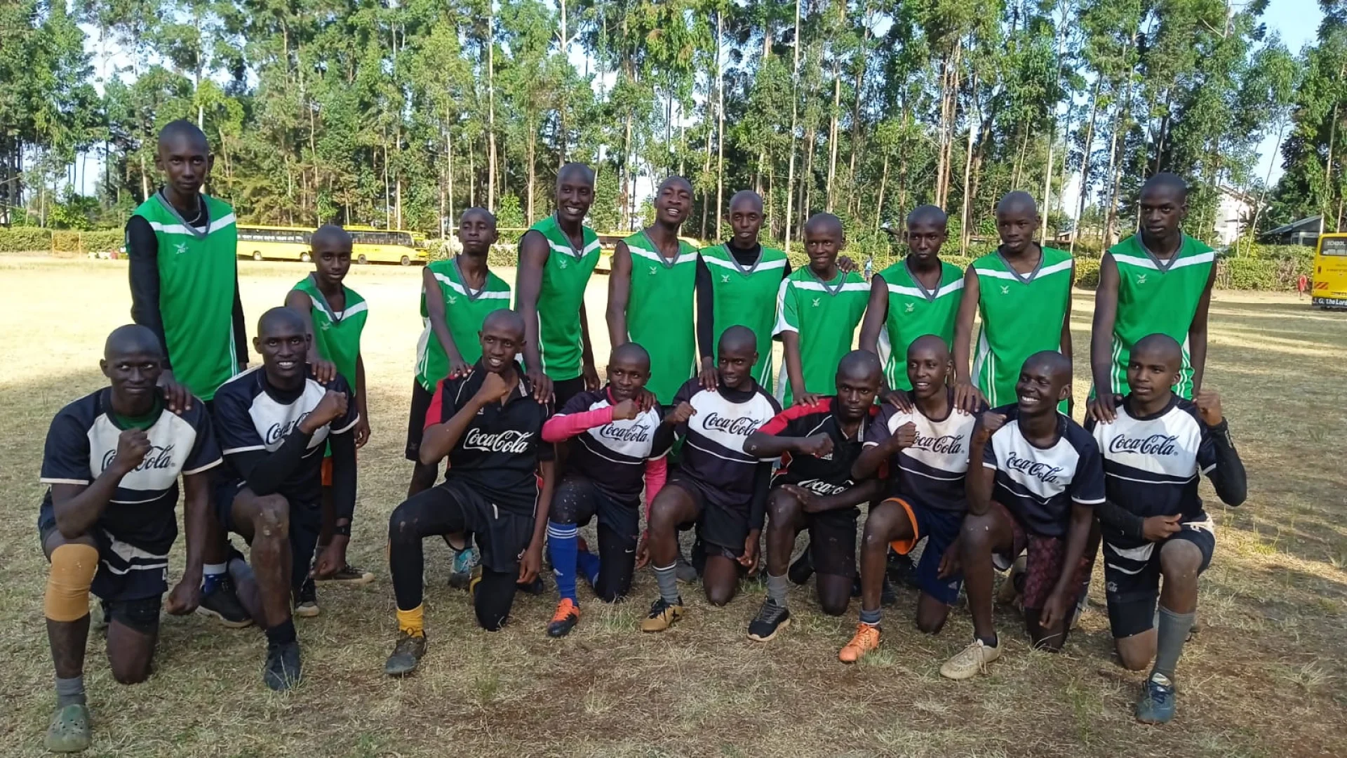 Students participating in various sports at Githiga High School